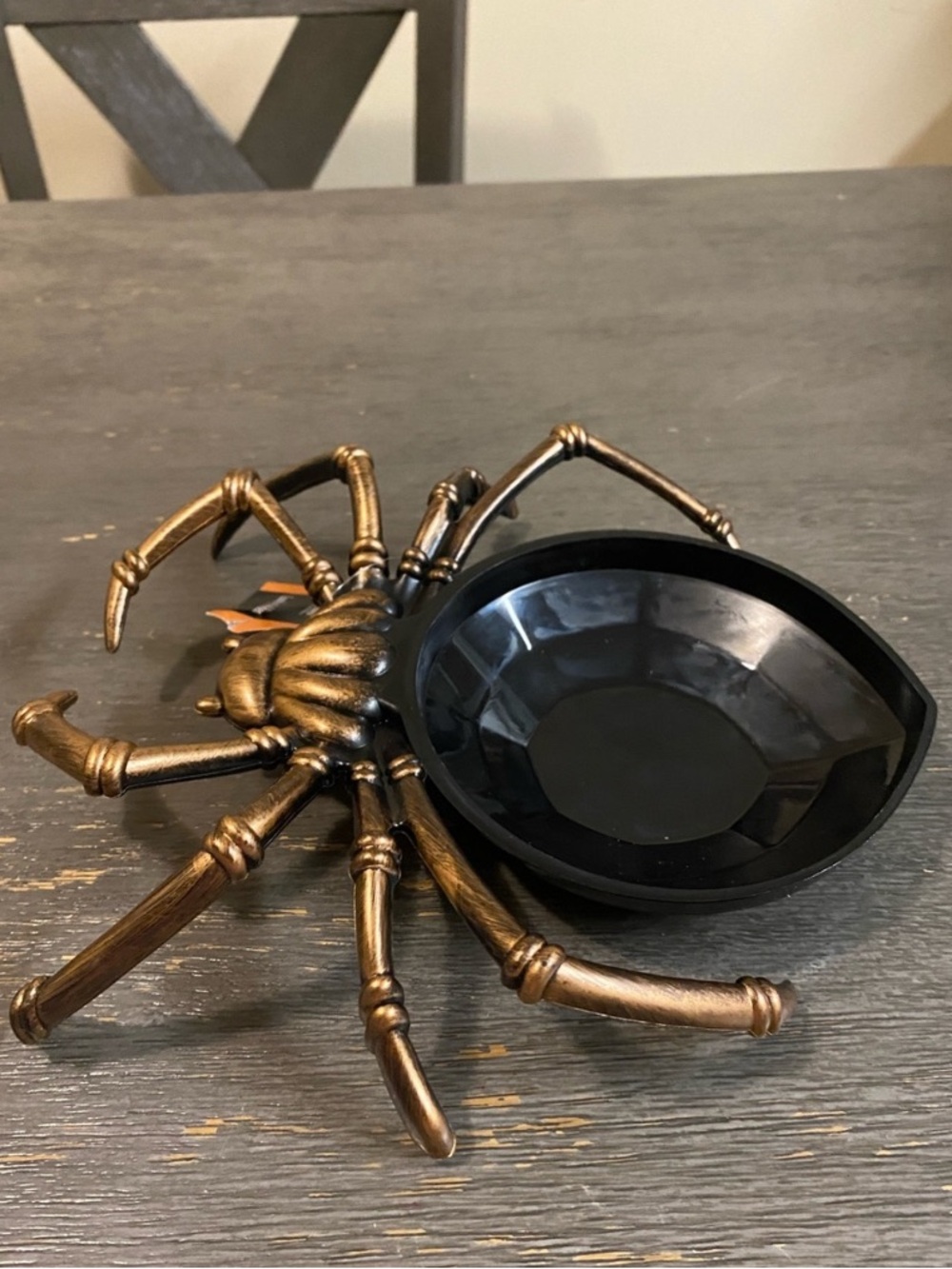 Bronze Spider Candy Dish Bowl